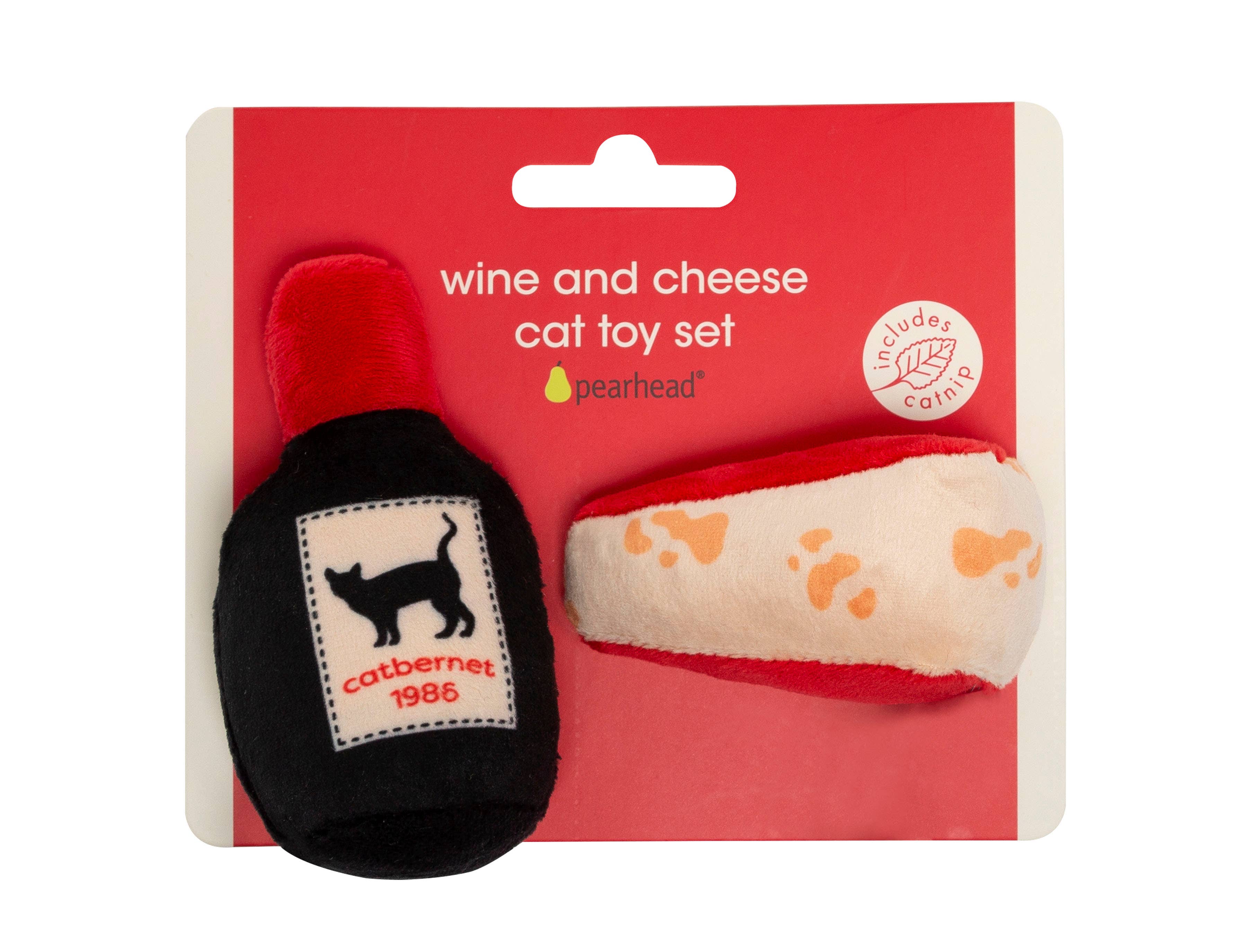 Cheese and Wine Cat Toys